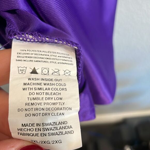 NFL Team Apparel Purple Minnesota Vikings Football Satin V Neck Jersey Size 2XL - Picture 5 of 7